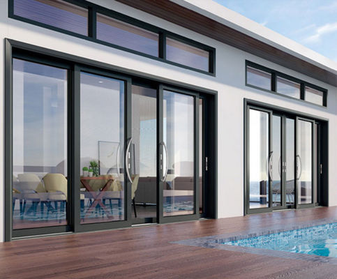 アパートまたは住宅用 アルミスライドドア 現代のデザインスタイル オイル煙防止機能