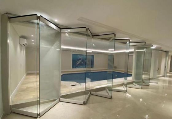 台風耐性 温かいガラス 双折りドア 高セキュリティ 可変