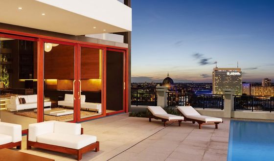 温め透明ガラス アルミ スライディングドア 熱断裂 多スライド 庭扉