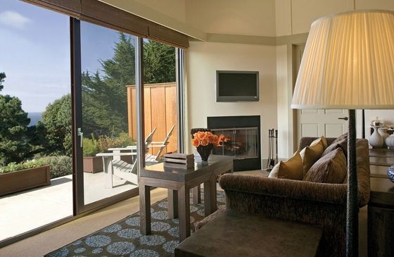 耐久性のある厚いアルミニウム スライディングガラス ドア水平開口スタイル