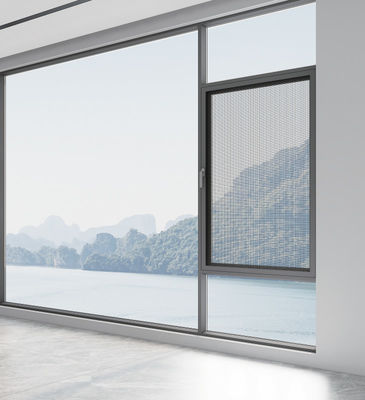 グレー アルミ スウィング 窓 高換気 カーセメント 窓は外側に開きます