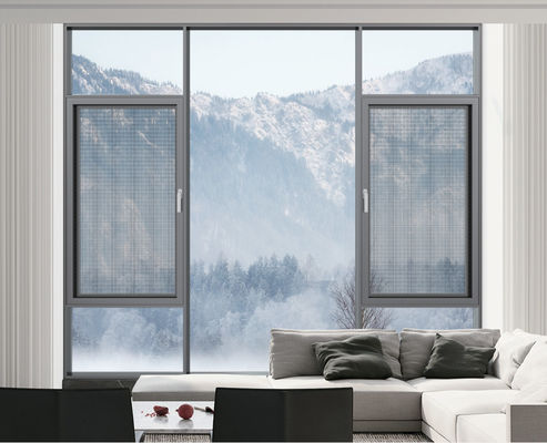 グレー アルミ スウィング 窓 高換気 カーセメント 窓は外側に開きます