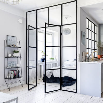 バルコニー ダブルリーフ アルミニウム カーメンド ドア ラミネート テンパール ガラス