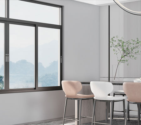 SZG粉末で覆われた滑りアルミ窓 多点ロックシステムとハードウェア