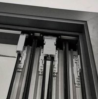 断熱ガラス アルミ 折り畳みパティオ ドア カスタマイズ アルミ 双重 ドア 白