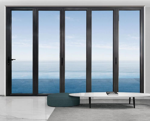 ハリケーン耐性 内部 アルミ 二重ドア 粉末コーティング