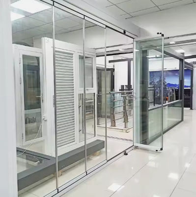 外用 アルミ製の折りたたみのドア フレームなし テンパード・バイフォールド・ガラスドア