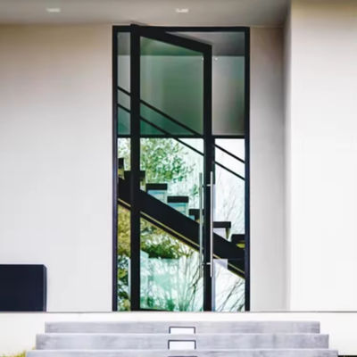 パーソナライズ可能な粉末で覆われたアルミピivotドア グラスラミネートピivotエントリードア