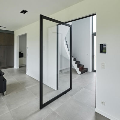 ハリケーン耐性 アルミニウムピボット ドア 温熱ガラスピボット フロント ドア