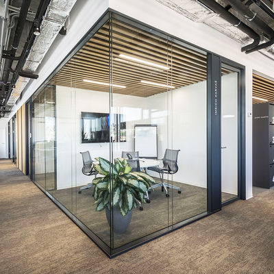 重用ガラス隔壁 安全 アルミニウムプロファイル ガラス隔壁