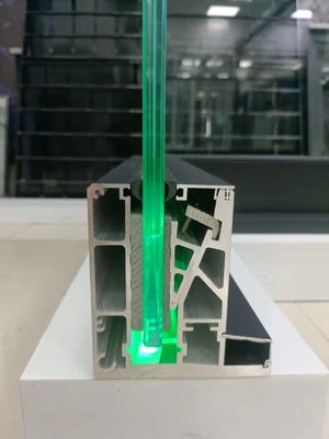 12mm 階段 フレームレス ガラス バランコ レーリング U チャネル LED ライト