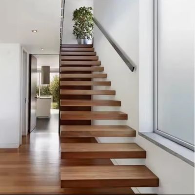 商用建物のためのカスタマイズされたレールとトレード付きの室内または室外現代浮き階段