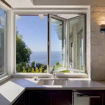 1.5mm アルミ 折りたたみ窓 垂直折りたたみパターンとアノイド化フレーム仕上げで長持ち