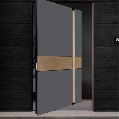 オーダーメイド アルミ合金ピボットエントリードア 重用ガラス回転ドア