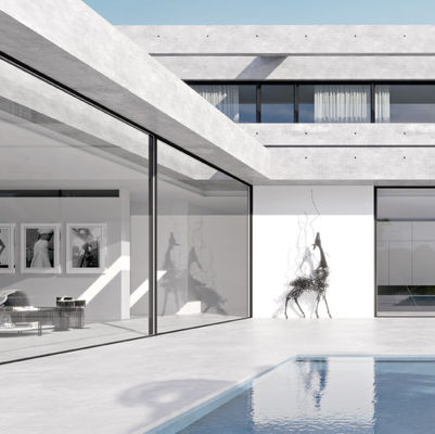 カスタマイズ可能なアルミスライドドア スライド開口方法とカスタムニーズに合わせて1.2mm-2.2mmのフレーム厚さ