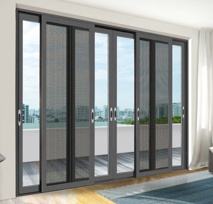アパートまたは住宅用 アルミスライドドア 現代のデザインスタイル オイル煙防止機能