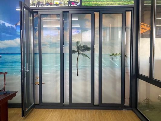 アルミ スライディング 折りたたむドア システム デザイン 防水 折りたたむ 熱断裂 防音 ガラス ドア