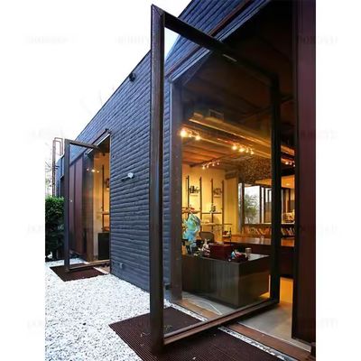 アルミフレームガラスピボットドアとEPDMゴムシールストライプ