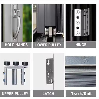 モダンスタイルのアルミニウム折りたたみ窓 隔熱された温かいガラスとカスタマイズされたガラス厚さ