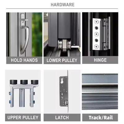 アルミ製防音・防水断熱バイフォールディングドア ガラスパーティションドア