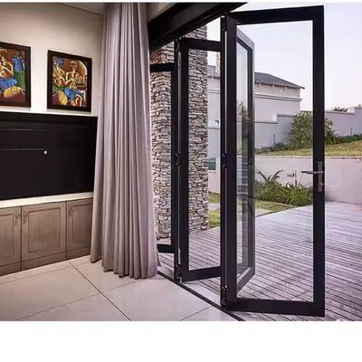 アルミ製防音・防水断熱バイフォールディングドア ガラスパーティションドア