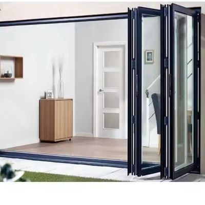 アルミ製防音・防水断熱バイフォールディングドア ガラスパーティションドア