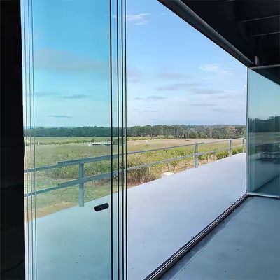 2.0mm厚プロファイルレスアルミ折りたたみガラスドア（内装間仕切り用、フレームカラーカスタマイズ可能）