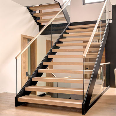 アルミニウムU字型プロファイルチャネルガラス階段手すり、ガラスクランプ階段手すりトップレールフレーム