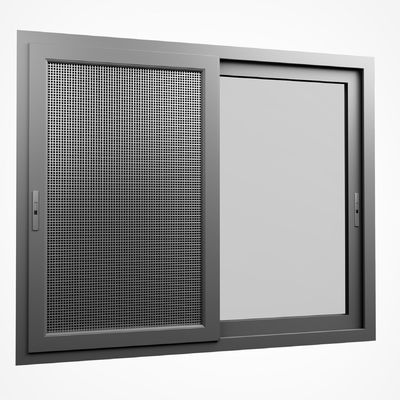 50年寿命のアルミ合金フレームと断熱ガラスを備えた二重ガラス引き違い窓