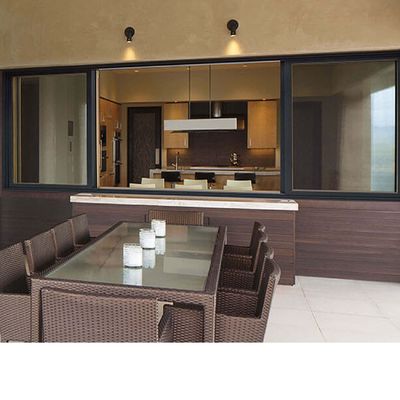 50年寿命のアルミ合金フレームと断熱ガラスを備えた二重ガラス引き違い窓