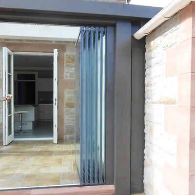 アルミニウム製引き戸バイフォールド透明5+5mm強化合わせガラスドア（間仕切りバルコニー用）