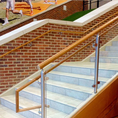 フレームレス強化ガラスパネル階段手すり調整可能デザインアークグリップクランプ304 316フィッティング