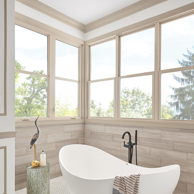 Soundproof Energy Efficient Aluminum Swing Window with 10-Year Warranty and Double Glazed Glass